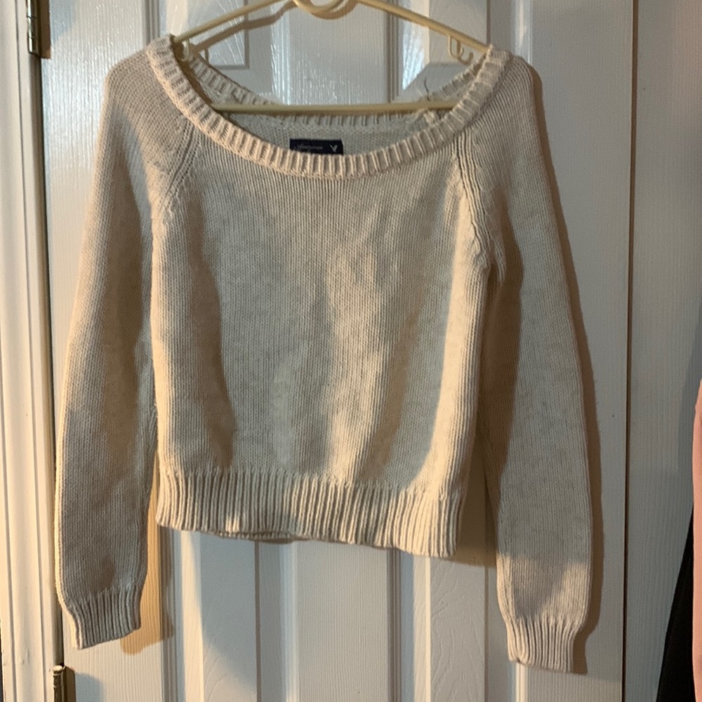 American Eagle Off the Shoulder Knitted Sweater